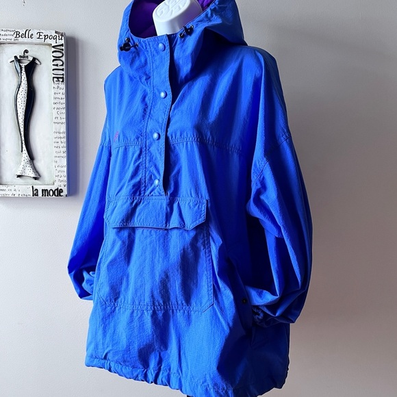 Vintage 90s Columbia Women’s Pullover Windbreaker Blue Athletic Jacket Size L - Picture 6 of 14